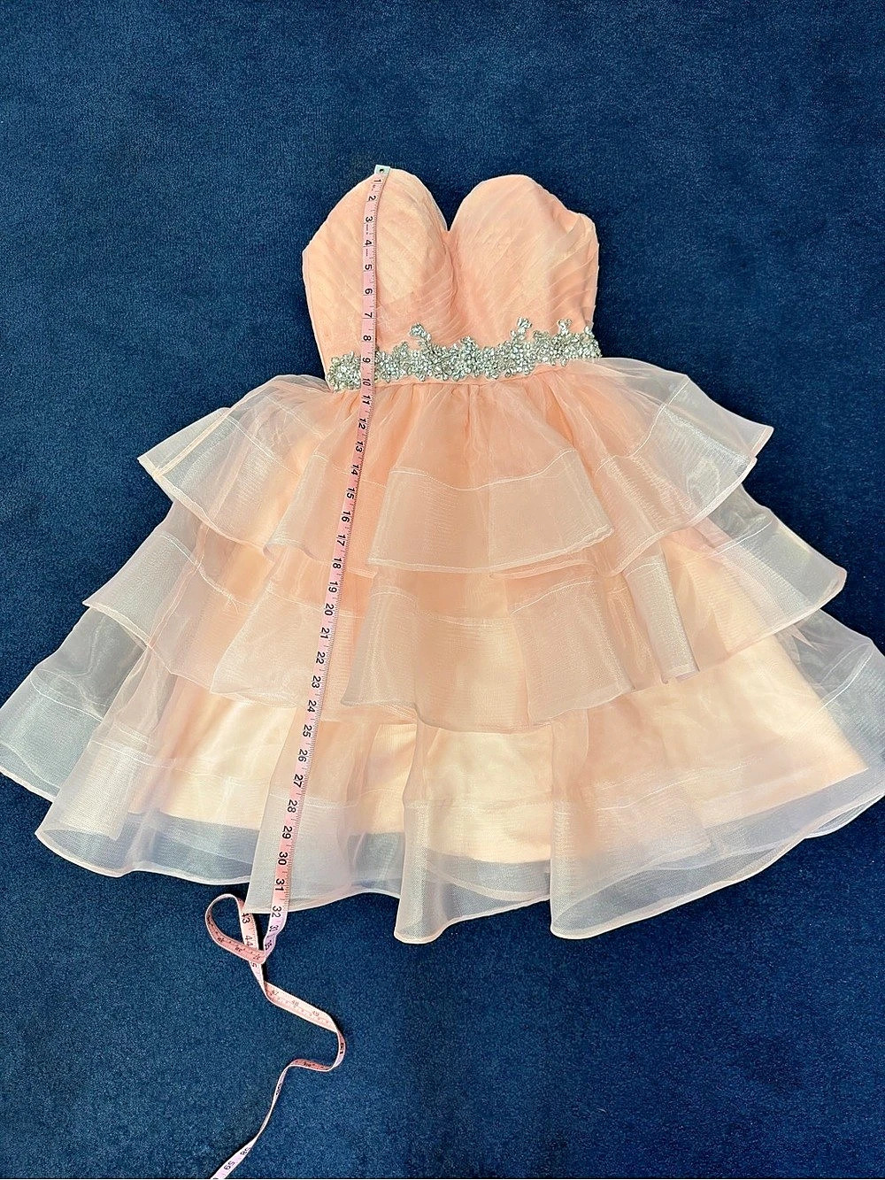 Adult Formal Tiered Tulle Dress adult Size 0 Like New